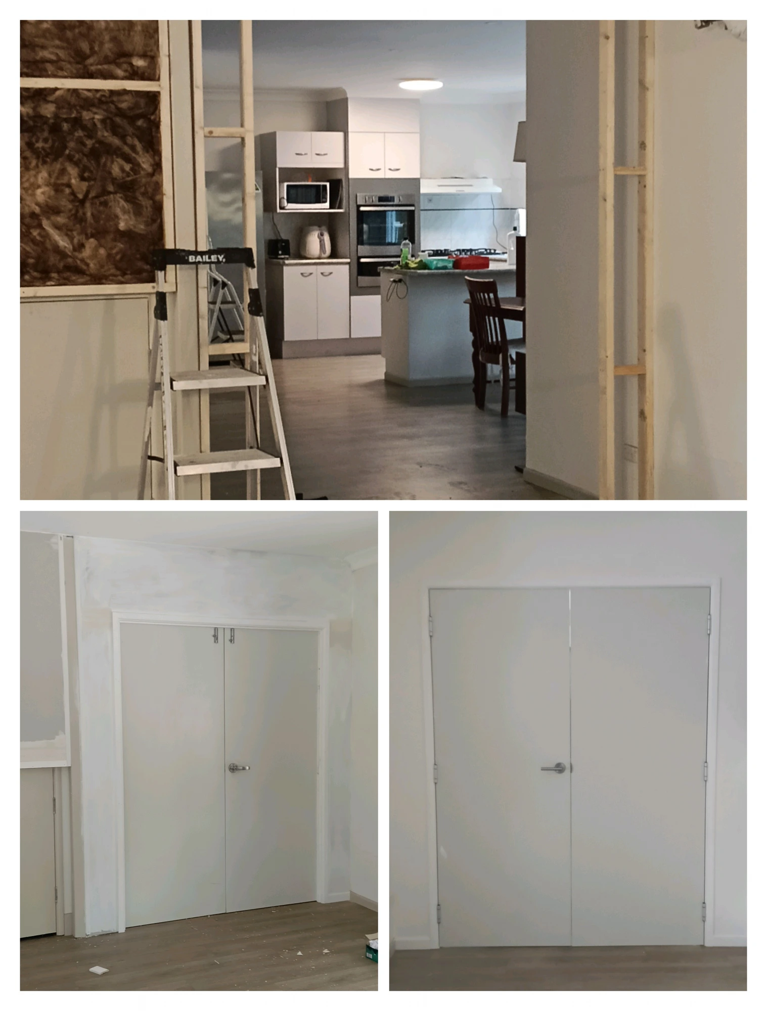 Interior wall & double doors